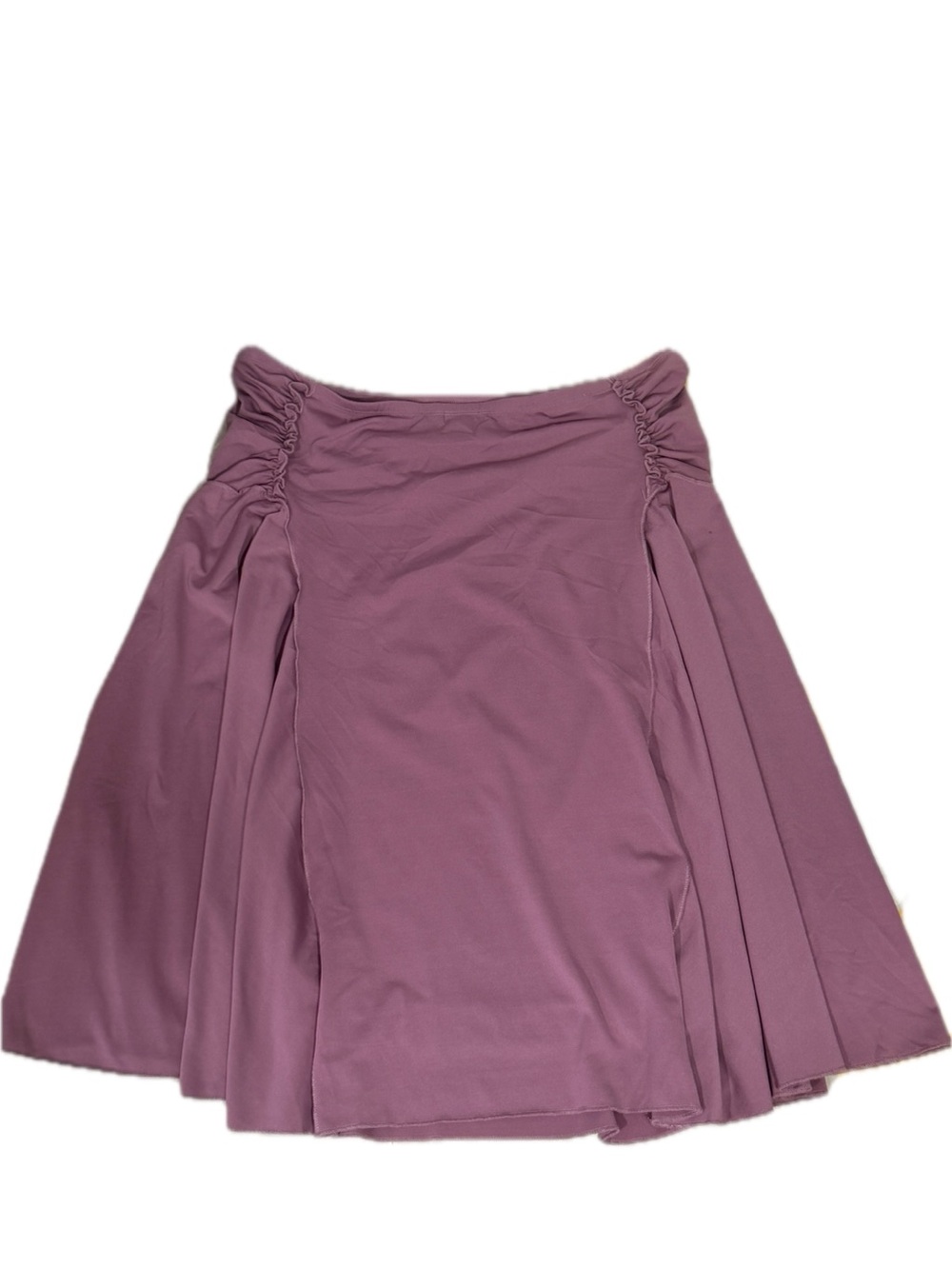 Y2K Asymmetrical flowy EVIE purple Skirt with Ruching on back